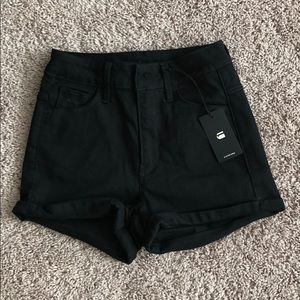 Ultra high black G-Star Raw superstretch shorts